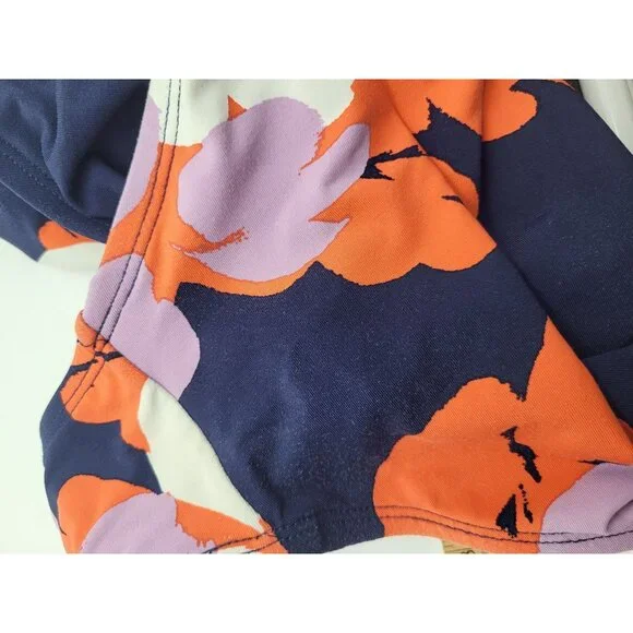 Sea Angel Doheny Bloom Navy 1 Piece Tie On Swimsuit Bathing Suit SZ XL - Picture 13 of 13